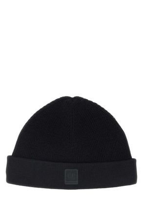 C.P. Company Black Solid Beanie Hat
