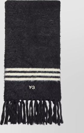 Yohji Yamamoto brushed fringed scarf