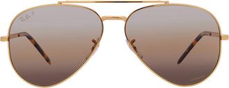 Ray-Ban New Aviator Polarized Silver Brown Chromance Unisex Sunglasses RB3625 9196G5 62