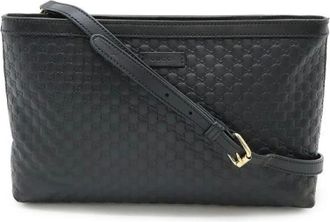 Gucci Pre-owned Shoulder Bags, female, Black, Size: ONE SIZE Pre-owned Leather gucci-bags