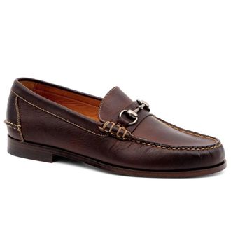 Martin Dingman All American Loafer Men Brown Horse Bit Thong Shoes ZOGG3411