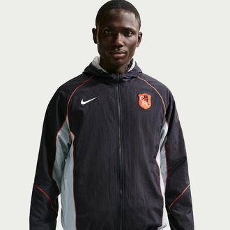 Nike Chelsea FC Strike+ SE Nike Mens Soccer Repel Hooded Jacket in Blue | IB3856-426