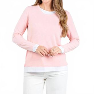 Nally & Millie Lucy Long Sleeve Layered Tee In Pink