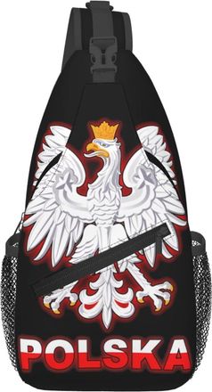 Generic Polish Flag Poland Polska Eagle Crossbody Bag Lightweight Shoulder Bag Anti Theft Backpack For Casual Sports Workout