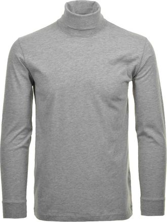 Ragman Mens Basic Long Sleeve Turtleneck T-Shirt, Grey-melange-012, L