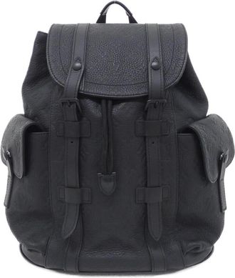 Louis Vuitton Black Leather Backpack (Pre-Owned)