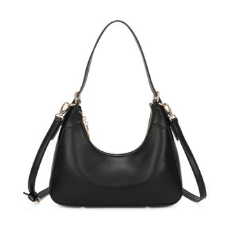 Generic Womens Brown Shoulder Bag, Hobo Handbag with Adjustable Strap, Small Everyday Purse for Work, Casual & Evening Use (Black)