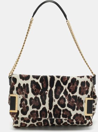 Jimmy Choo London Burgundy/off White Calf Hair Ally Flap Shoulder Bag