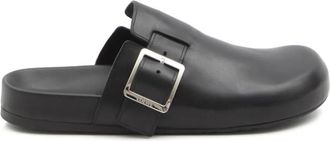 Loewe Black Leather Sandals