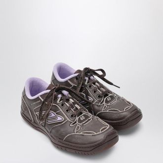 Balenciaga Hamptons Worn Out Sneakers Brown And Lilac
