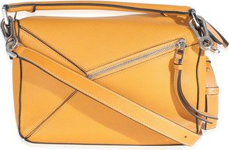Loewe Yellow Leather Small Puzzle Bag (Authentic Pre-Loved)