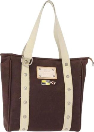 Louis Vuitton Pre-owned Canvas Tote Bag - Dames - Vintage Shopper - Bruin - ONE Size - Vintage