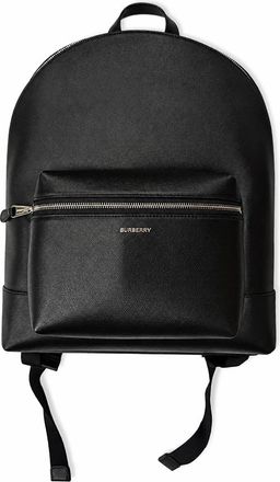 Burberry Jeff Mens Leather Backpack - Black Grain - One Size
