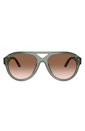 Tory Burch 55mm Polarized Gradient Pilot Sunglasses in Sage /Grey Gradient at Nordstrom