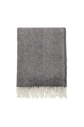 Murmur Ennis Wool Throw in Grey | Size: 130 cm x 170 cm
