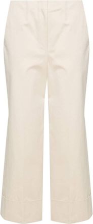 Theory mid-rise cropped trousers - women - Spandex/Elastane/Polyester/Organic Cotton - 2 - Neutrals