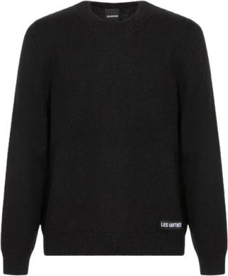 Les (Art)ists Jacquard Sweater Logo Classic - Heren - Ronde hals truien - Zwart - XS - Katoen - Truien & Vesten