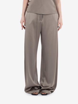 Alysi Pantalone fluido satin taupe