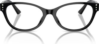 Jimmy Choo London 54mm Oval Optical Glasses in Black /Demo Lens at Nordstrom