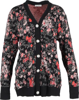 Paco Rabanne Paco Rabanne Cardigan met bloemenprint in veelkleurige wol