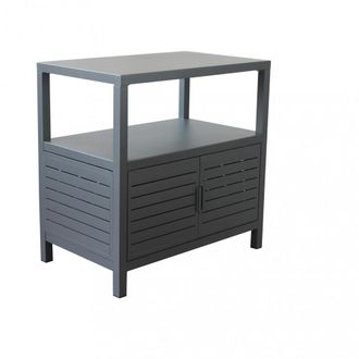 COSMA Modulo Piano Cucina Da Esterno trinidad Struttura In Alluminio Con 2 Ante 2 Ripiani 90 Cm -antracite