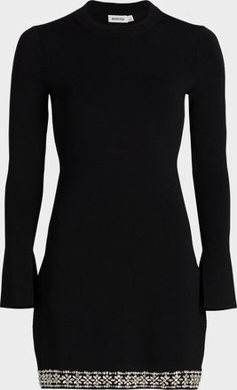SIMKHAI Farley Embellished Knit Mini Dress