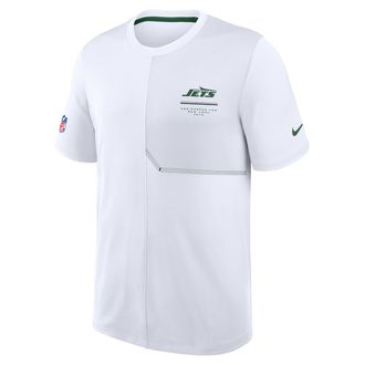Nike New York Jets Sideline Coach Nike Mens Dri-FIT NFL Top in White | 03B2083K72-B8B
