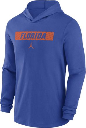 Nike Jordan Mens Florida Gators Sideline Jordan Dri-FIT College Long-Sleeve Hooded Top in Blue | 02FC4EVUFN-ZDG
