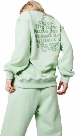 By Samii Ryan By Samii Ryan x Smiley Connections Crewneck Sweatshirt with Puff Print Graphics in Light Green at Nordstrom, Size Xx-Large
