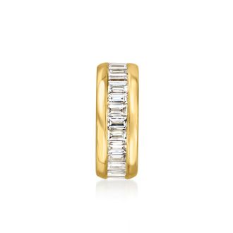 Ross-Simons Baguette Lab-Grown Diamond Bead Charm in 18kt Gold Over Sterling