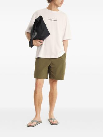 Maison Kitsun&eacute; Logo-Embroidered Cotton T-shirt - Cream