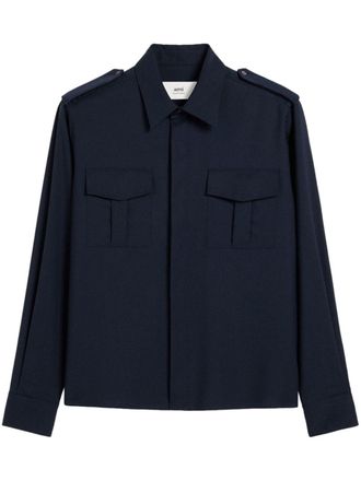 Ami Camicia stile militare - Blu