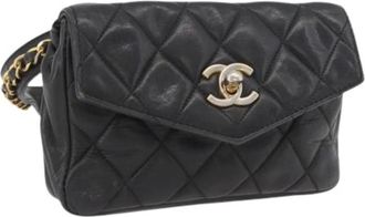Chanel Pre-owned Belt Bags, female, Black, Size: ONE SIZE Pre-owned Vintage Waist Bag