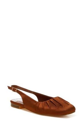 Rag & Co. Cheeni Satin Slingback Flat in Brown at Nordstrom Rack, Size 10