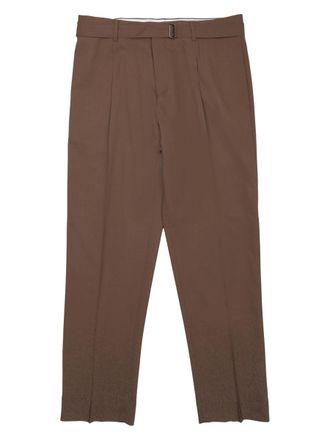 Be Able Brown Straight-Leg Tailored Wool-Blend Pants