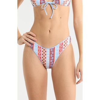 Rip Curl Coastal Instinct Bikini Bottoms in Blue Multi at Nordstrom, Size Xx-Small