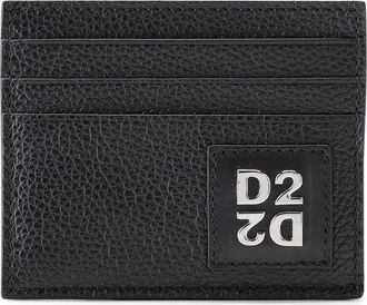 Dsquared2 Rebels Card Holder - Heren - Portefeuilles - Zwart - ONE Size - Leer - Accessoires