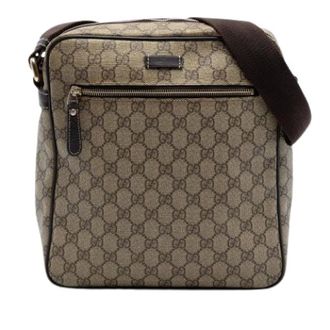 Gucci Pre-owned Cross Body Bags, female, Brown, Size: ONE SIZE Pre-owned Canvas Crossbody Bag
