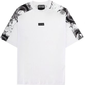 Versace Jeans Couture Baroque Plaque White Base T-Shirt