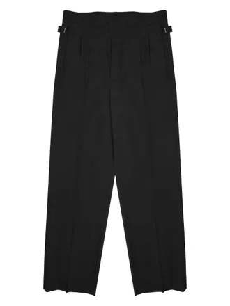 Be Able Straight-Leg Trousers with Subtle Pleats and Adjuster Buckles