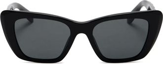 Tory Burch Zonnebril met cat-eye montuur en logoplakkaat - Zwart