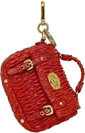Miu Miu Pre-owned Accessories, female, Red, Size: ONE SIZE Pre-owned Keyring