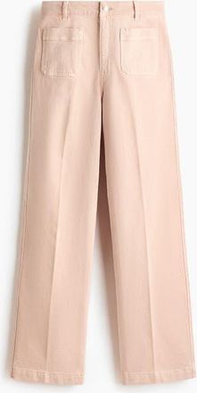 H&M Wide High Jeans in Powder Pink at Nordstrom, Size 14