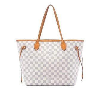 Louis Vuitton Pre-owned Tote Bags, female, White, Size: ONE SIZE Pre-owned Neverfull MM Tote Bag