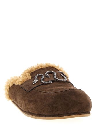 Rene Caovilla Morgana Slipper - Brown