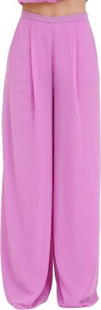Simona Corsellini Wide-Leg Trousers with Pleated Front