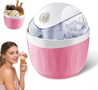 OEM M&aacute;quina Para Hacer Helados, El&eacute;ctrica, Helado Casero, Tambi&eacute;n Se Puede Usar Para Hacer Yogur Helado Y Gelato, Compacta Y Port&aacute;til, Rosa