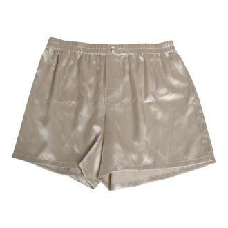Dolce & Gabbana Badmode, Dames, Beige, S, Satijn, Zijden Satijnen Heren Boxer Zwemkleding