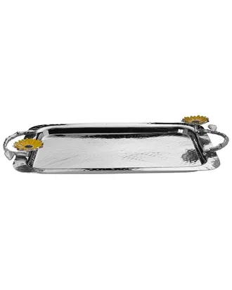 Mikasa Sunflower Stainless Steel Rectangular Serving Tray