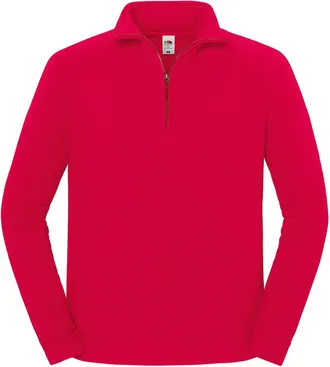 Fruit Of The Loom Fruit of the Loom Heren Iconic Premium Half Zip Sweatshirt (Rood)